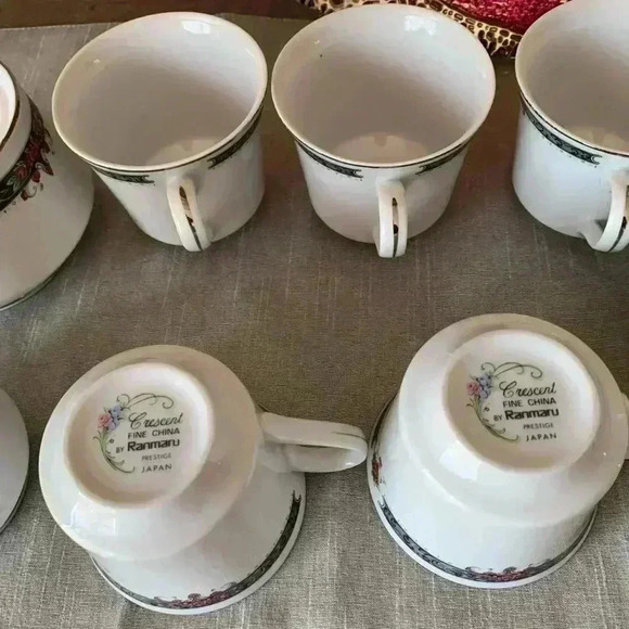 Beautiful Crescent fine  China Set by Ranmaru. - Picture 4 of 8